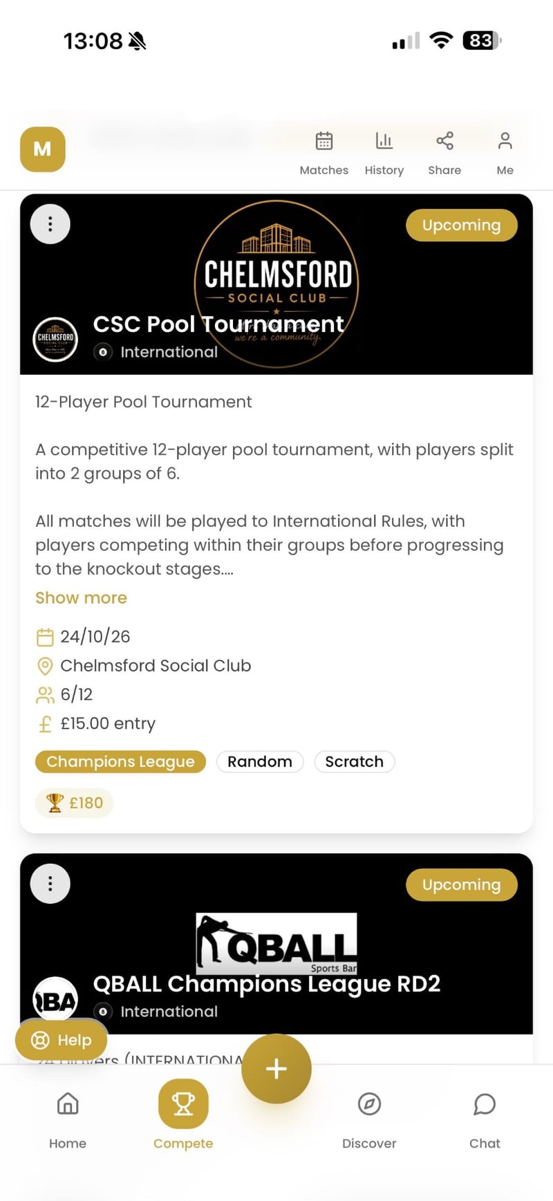 Tournaments near you